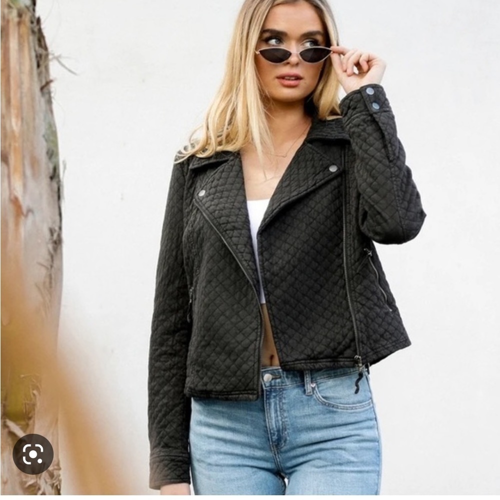 ANTHROPOLOGIE x Marrakech 100% cotton Quilted Moto Jacket. Size XS run big